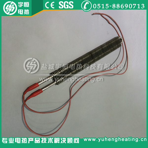 带防水压头高温引线方型翅片加热管 带防水压头高温引线方型翅片加热管